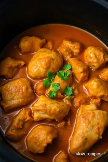 Tender Slow Cooker Chicken Tikka Masala presentation