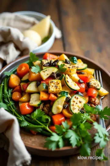 Quick Zucchini Delight with Colorful Veggies presentation