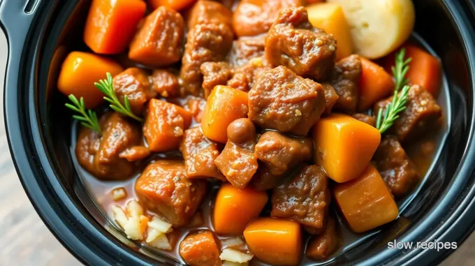 Hearty Beef and Vegetable Stew in a Crock Pot