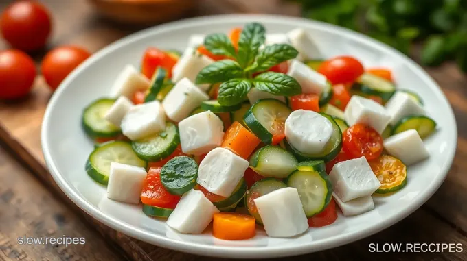 Crisp Cucumber and Creamy Mozzarella Salad