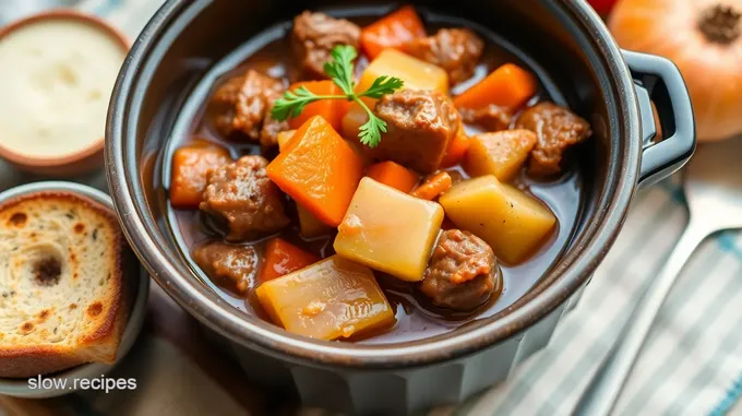 Savory Beef Stew for Your 3 Qt Slow Cooker