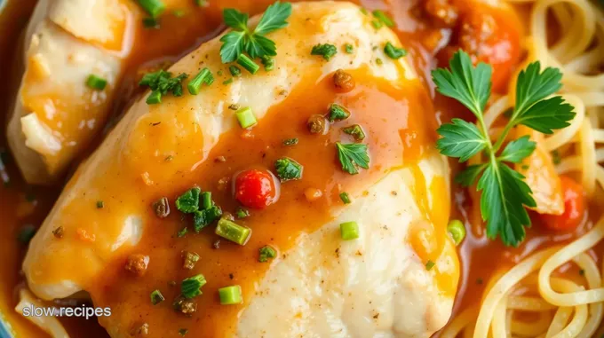 Slow Cooker Frozen Chicken with Herb Sauce