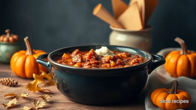 Slow Cooker Pumpkin Chili with Fall Flavors